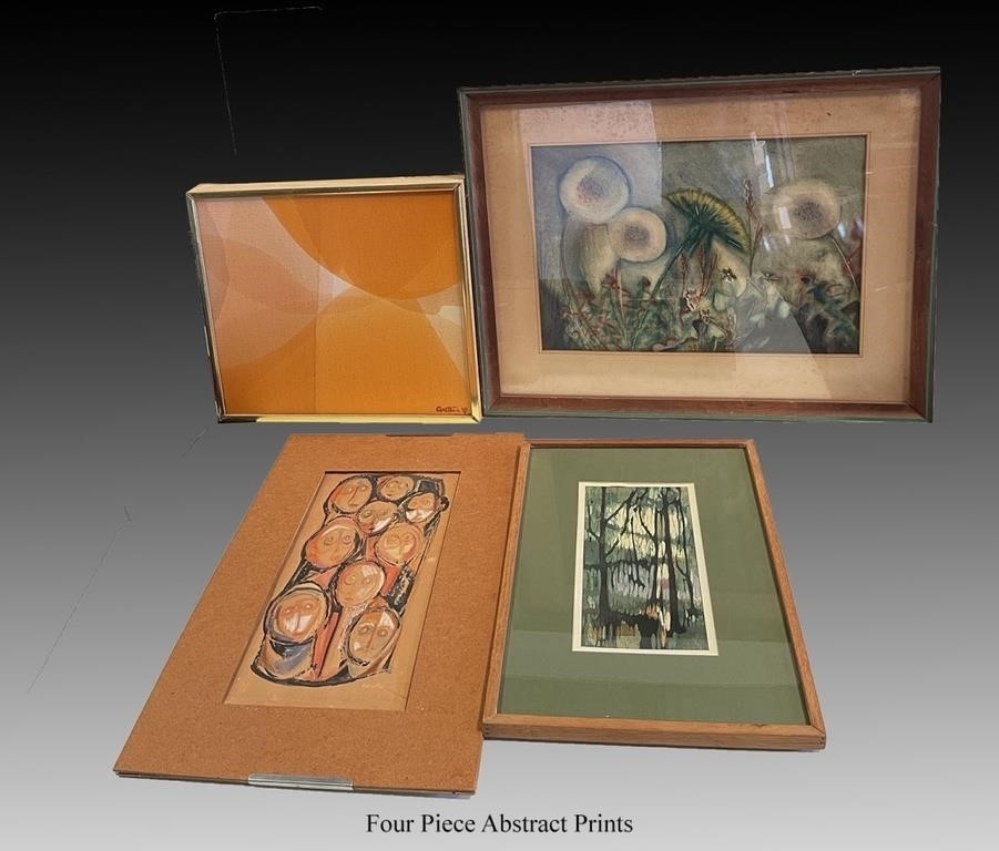 Artwork by Beth Arthur, DARK ABSTRACT PRINT, BETH ARTHUR ORANGE ABSTRACT,F, Made of PRINT