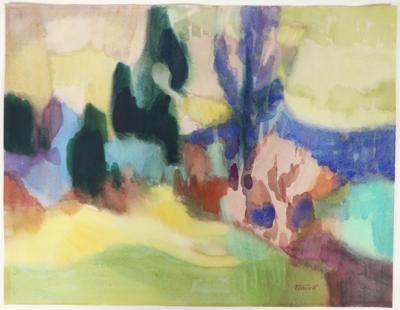 Abstarkte Baumlandschaft by Gottfried Körner, (19)88