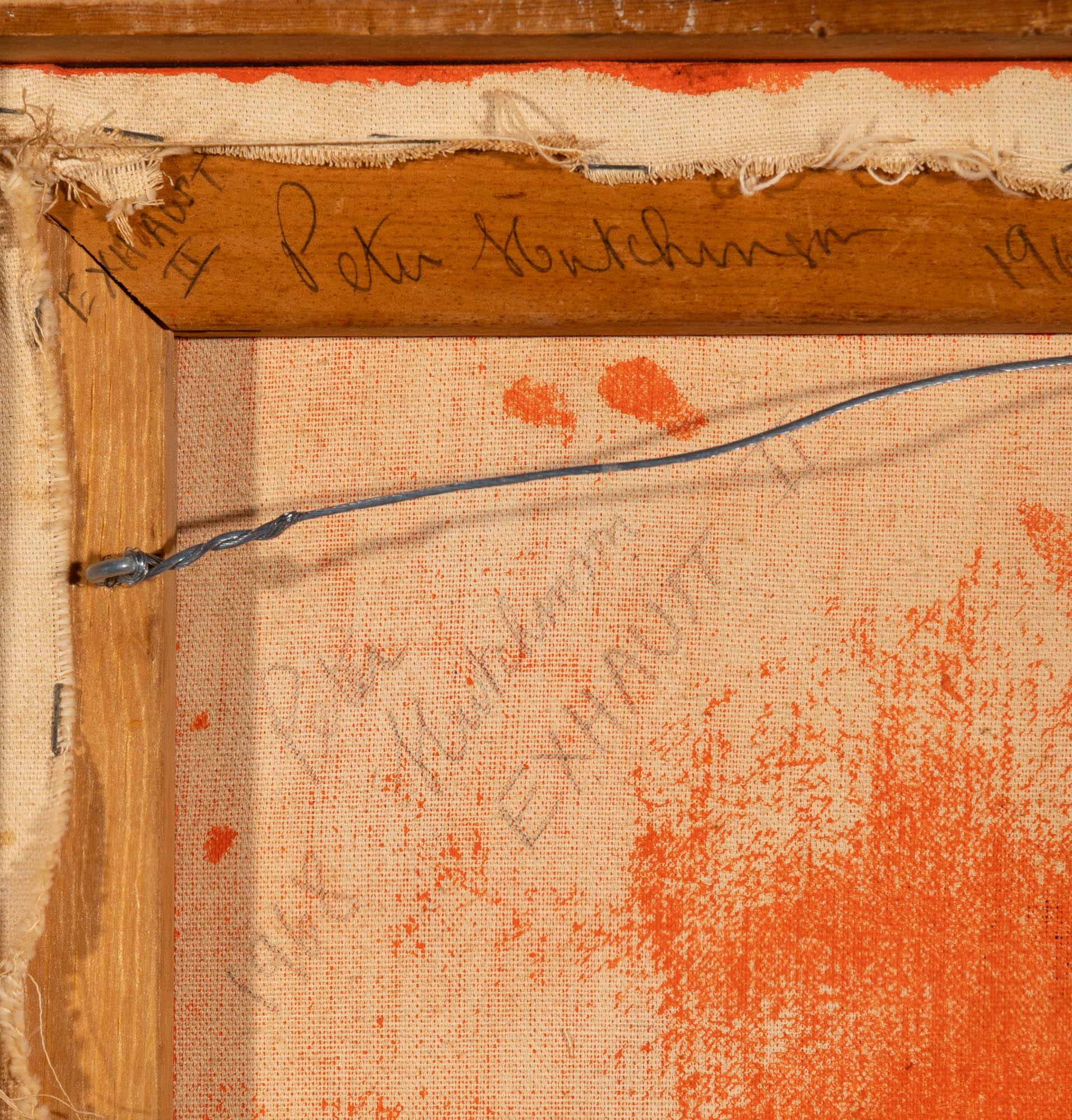 Artwork by Peter Hutchinson, xhaust II, Made of Oil on canvas