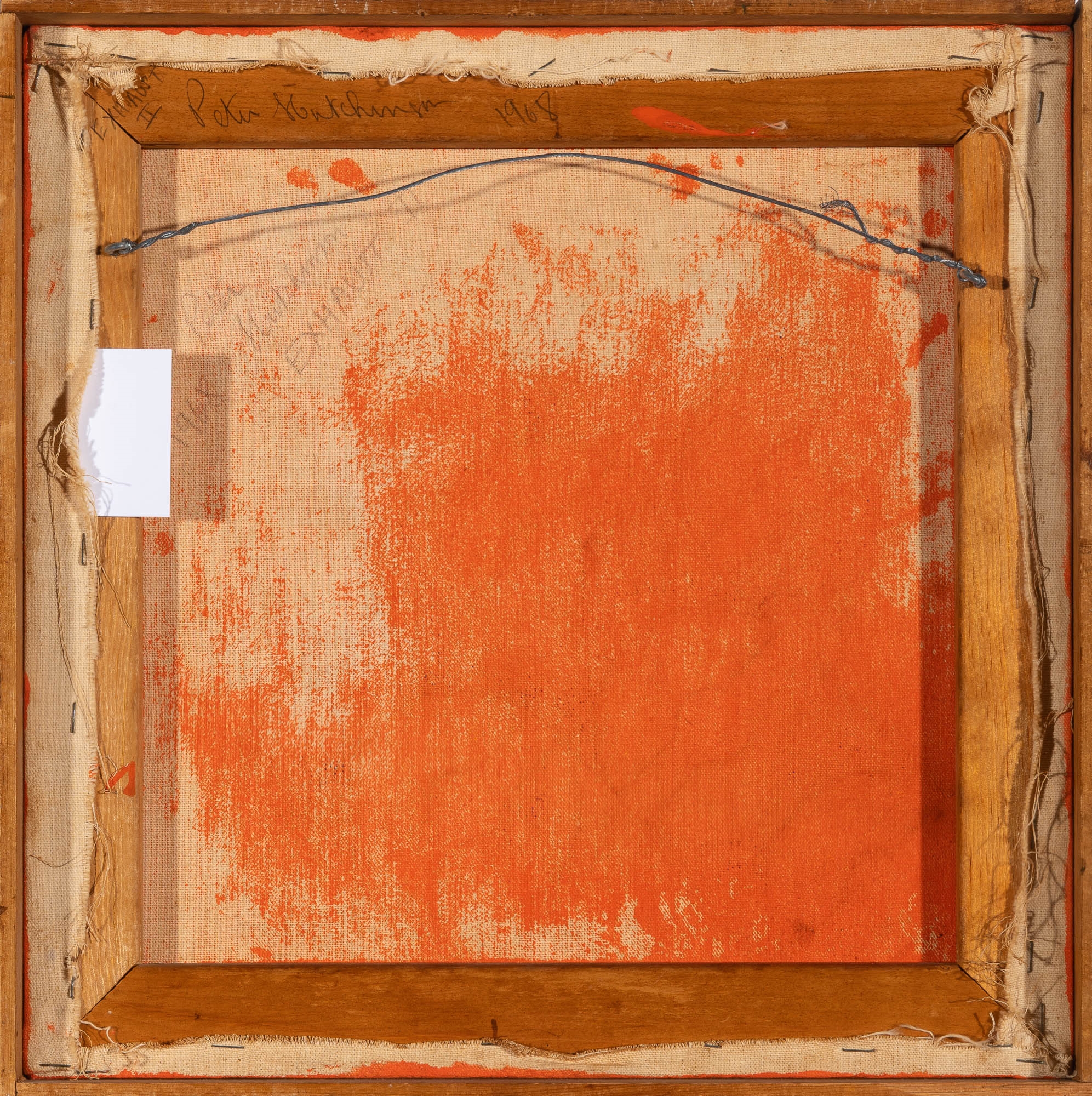 Artwork by Peter Hutchinson, xhaust II, Made of Oil on canvas