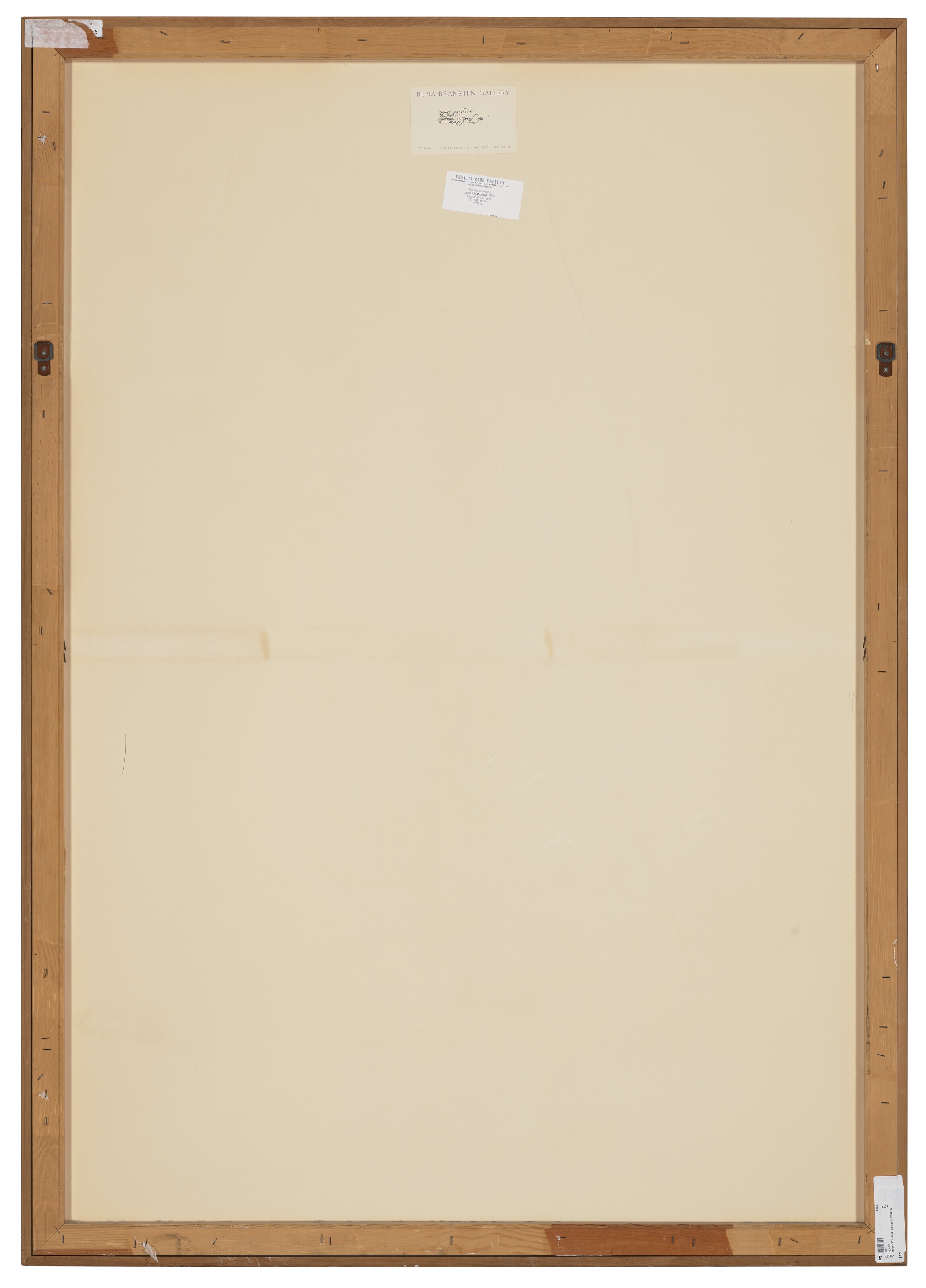 Artwork by Robert Colescott, Ladies in Waiting, Made of charcoal on paper