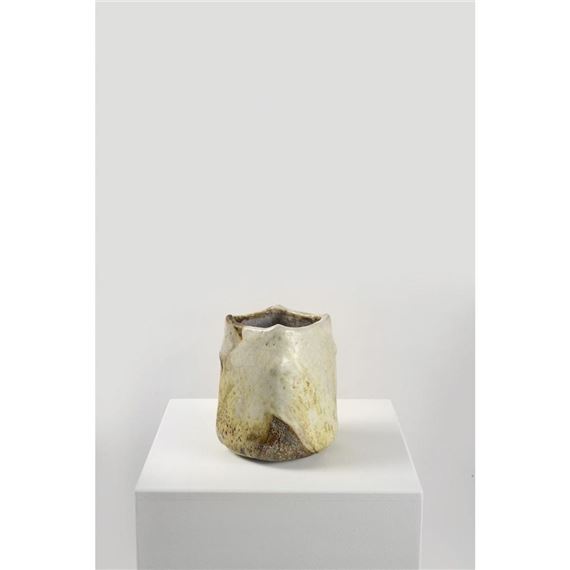 A vase in enamelled refractory clay. Signed. by Gisèle Buthod-Garçon, circa 2000