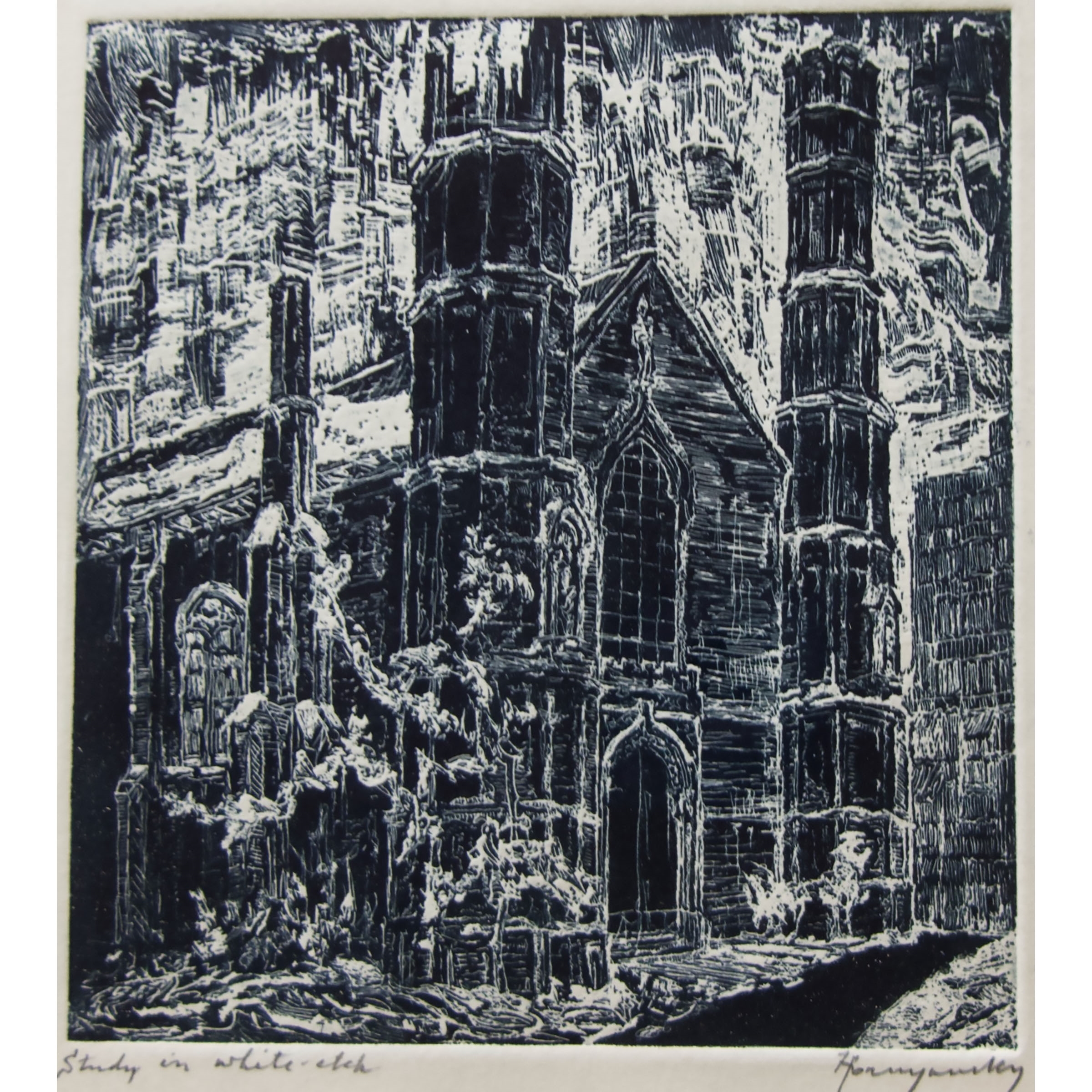 Nicholas Hornyansky | BLACKROCK INLET AND STUDY IN WHITE-ETCH (CHURCH ...