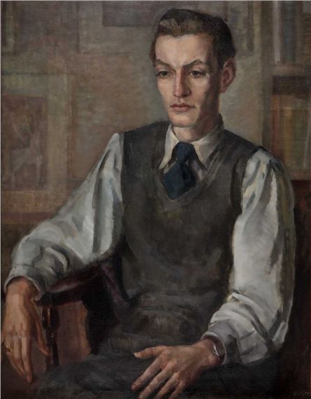 PORTRAIT OF A SEATED MAN by Hedwig Esther Pilitz