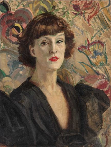 PORTRAIT OF A WOMAN IN A BLACK DRESS by Hedwig Esther Pilitz