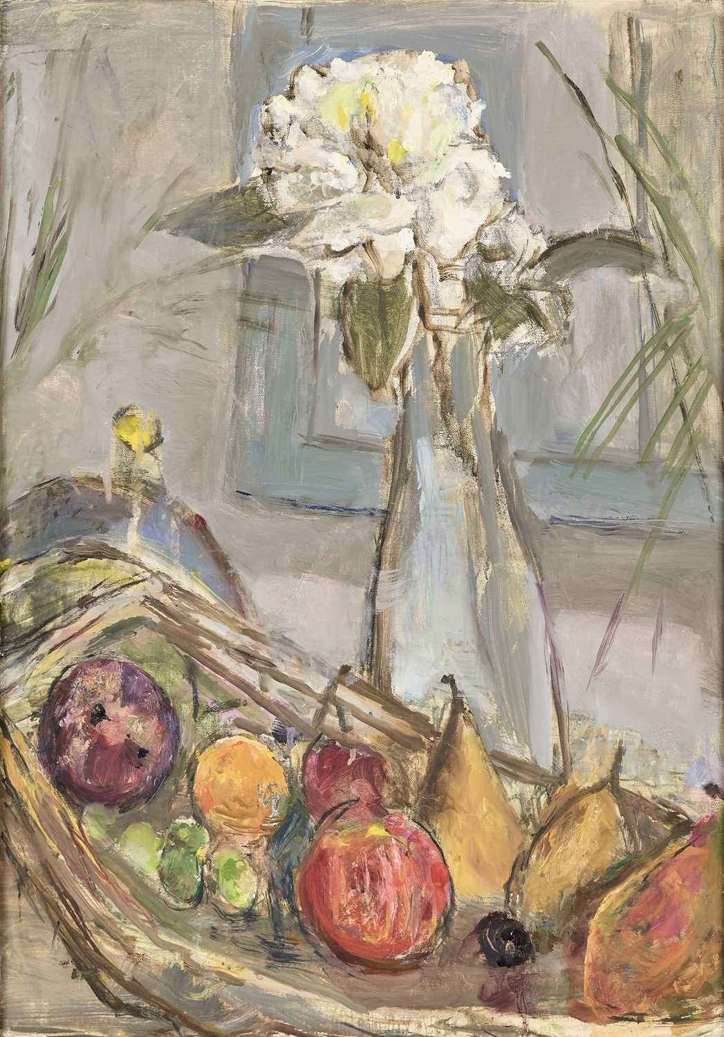 FRUIT AND ROSE by Marie-Louise von Motesiczky, Painted in 1991