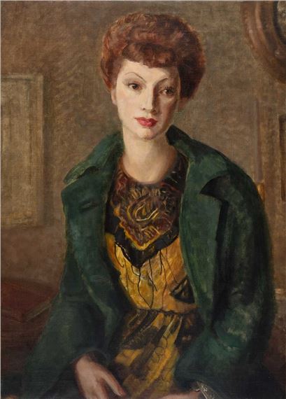 PORTRAIT OF A LADY IN A YELLOW DRESS by Hedwig Esther Pilitz