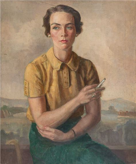 PORTRAIT OF JOAN HOOD by Hedwig Esther Pilitz
