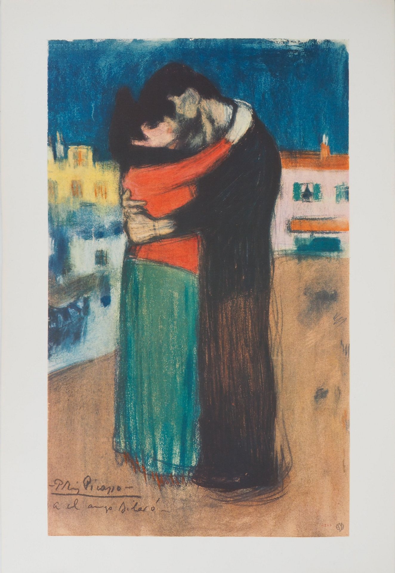 Tribute to Toulouse-Lautrec: Couple in love by Pablo Picasso, c. 1960