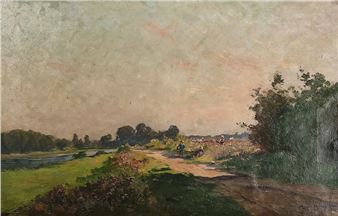 "Paysage d'été" - Moisset Maurice
