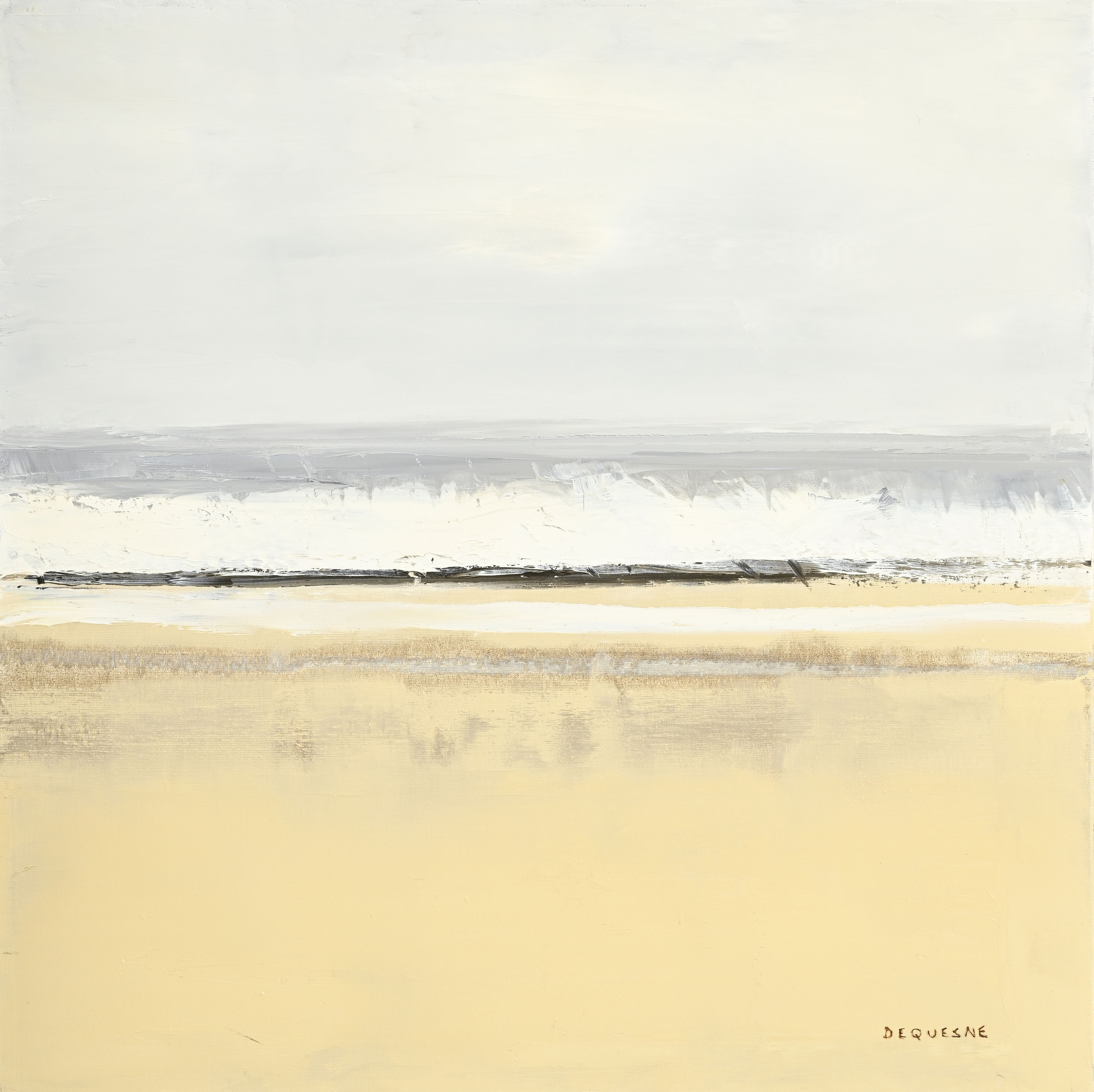 Artwork by Philippe Herman Dequesne, "Paysage no. 010 705", Made of oil on canvas