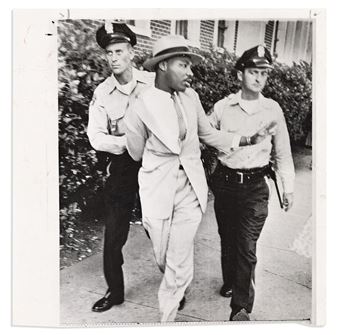 Wire photo of King's arrest in Montgomery - Charles Moore