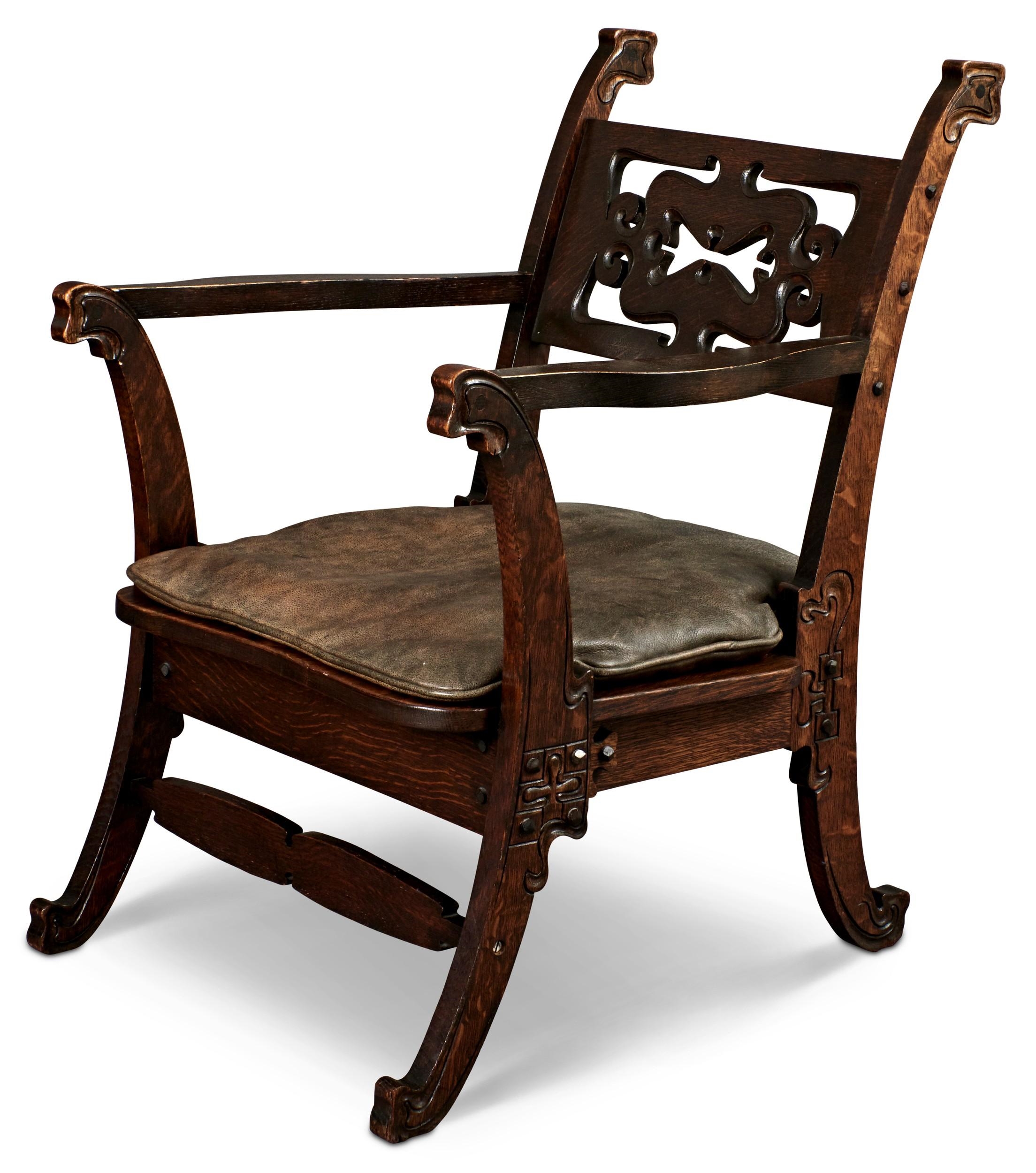 Charles Rohlfs | chair (1901) | MutualArt