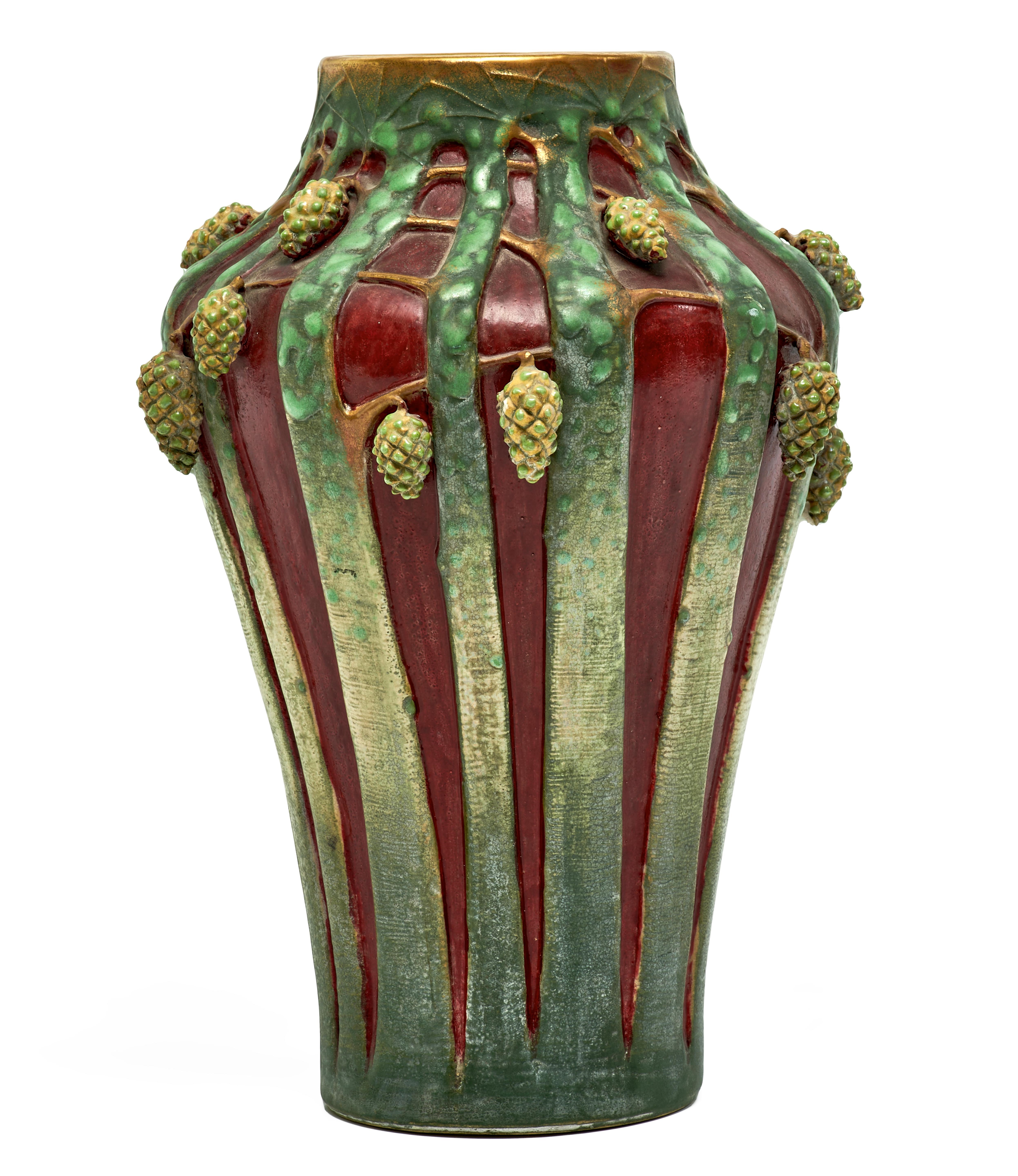 Artwork by Paul Dachsel, Pinecone, Made of glazed ceramic