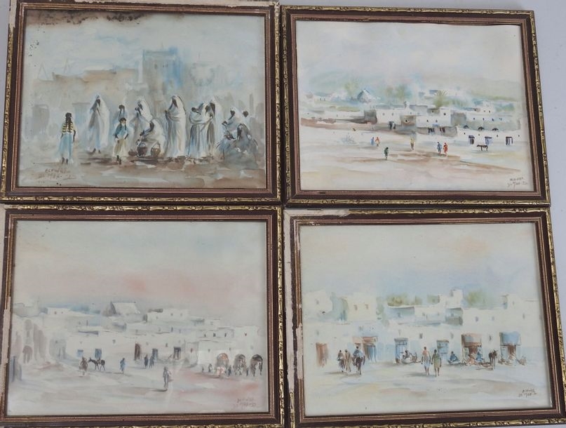 Lot de 3 aquarelles de Roland Colliard de Neuchâtel (D'occasion) à