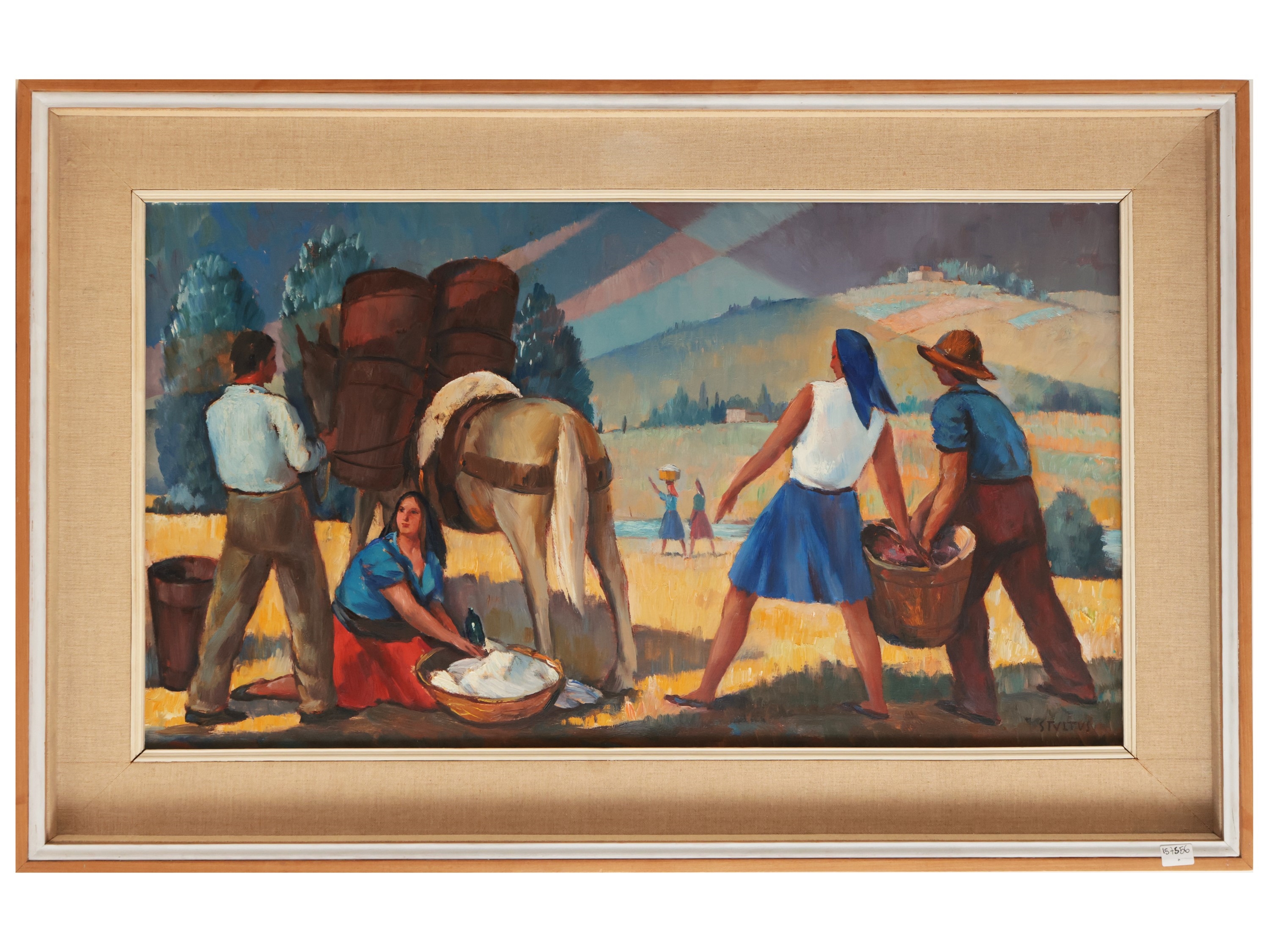 Artwork by Dyalma Stultus, Vendemmia n. 2 1960, Made of oil on panel