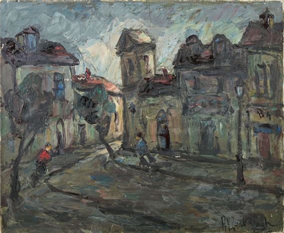 Lively village by Albert Vagh Weinmann