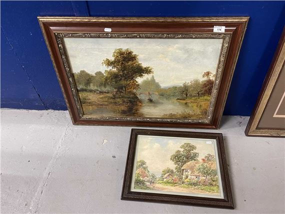 landscape with horses - W. H. Mander