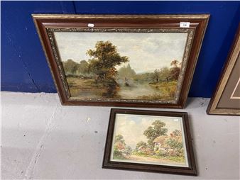 landscape with horses - W. H. Mander