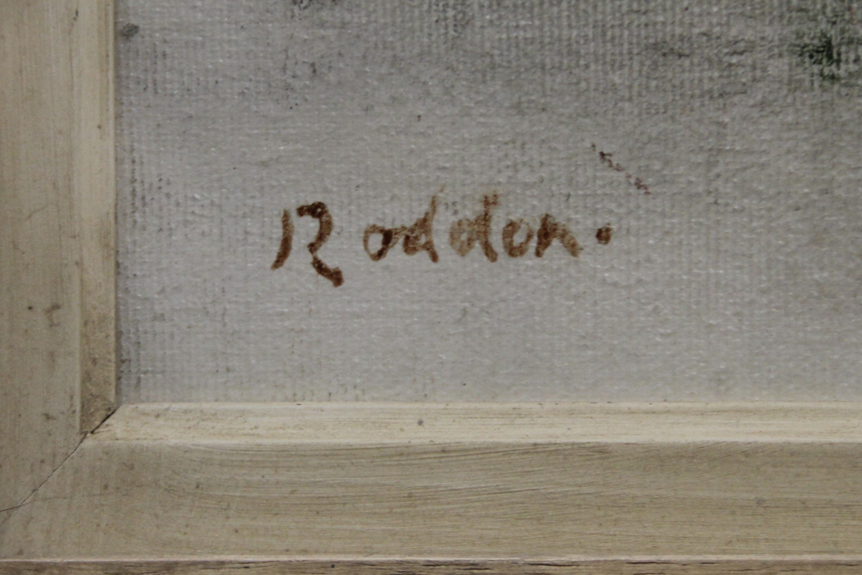 Artwork by Guy Roddon, Cafe Scene, Made of oil on canvas