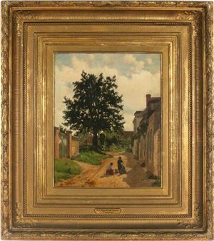 A Village Street - Emile Faure-Beaulieu