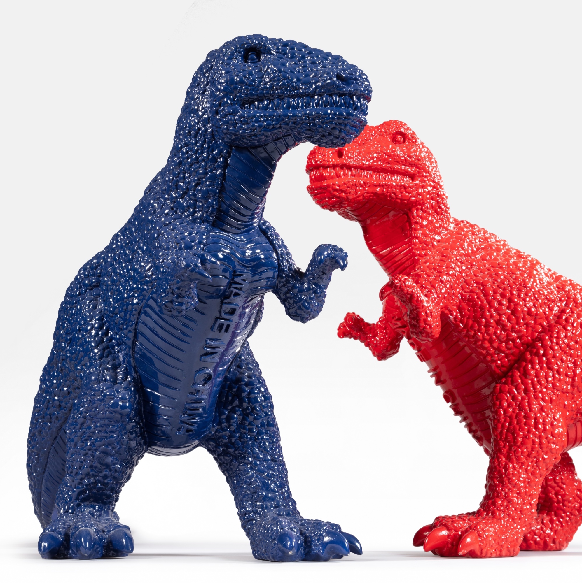 Lot De 3 Grands Dinosaures En Plastique - Générique - Occasion