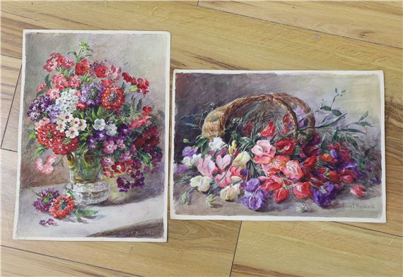 still life’s of flowers by Annie L. Pressland