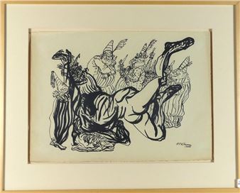 A stunning set of three vintage black and white lithograph prints - José Clemente Orozco
