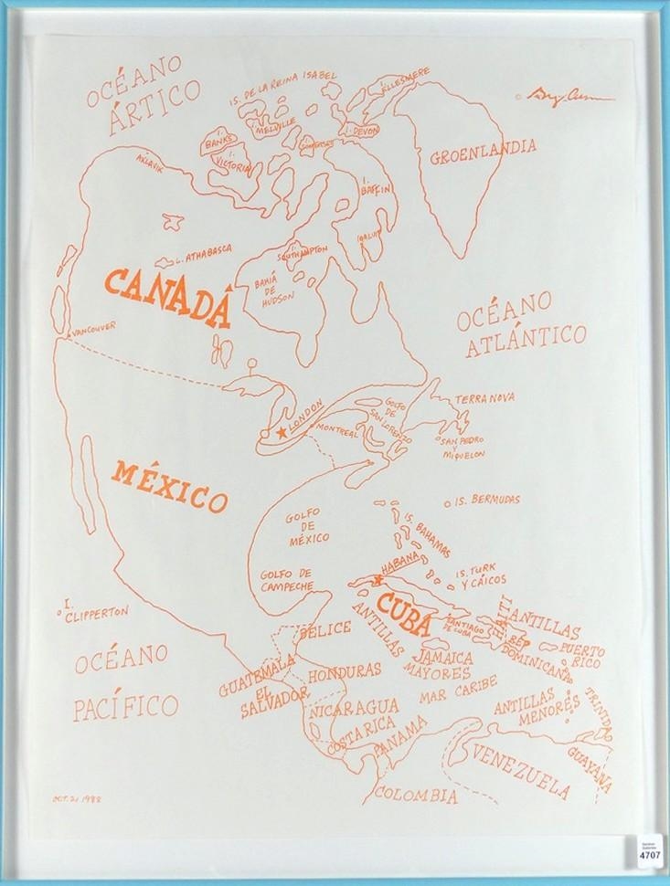 Map of North America - Greg Curnoe