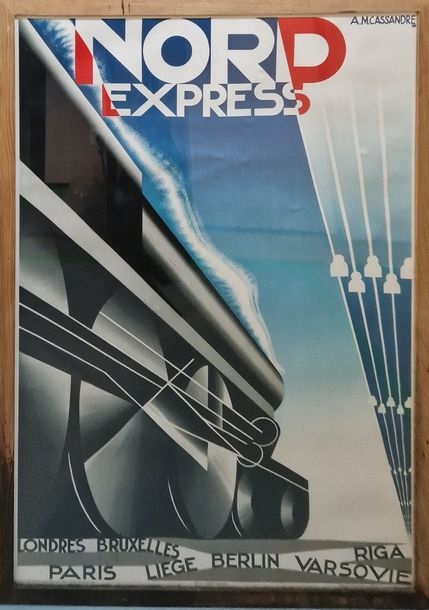 A.M. Cassandre | Nord Express Lithographed reprint poster printed by ...