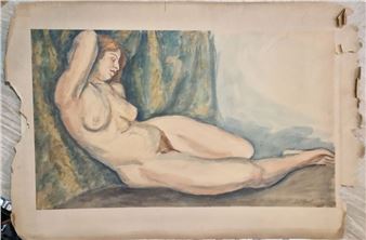SAINT-PAUL Jean (1897-1974) Nude allangui Watercolor... - Lot 239 - Rossini - Paul Saint-Jean