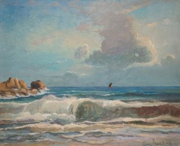 BAUDIT Louis, 1870-1960 Seaside with waves,... - Lot 278 - Rossini - Louis Baudit