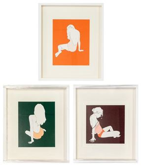 Three signed Natasha Law prints of female form - Natasha Law