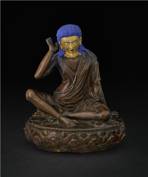 A BRONZE FIGURE OF MILAREPA by Bhutanese School, 18th Century, 18TH CENTURY