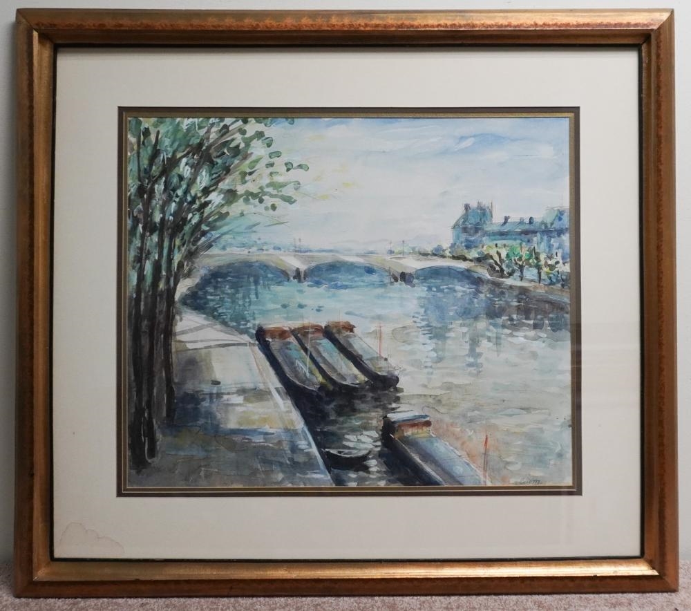 J. Colletti | Boats on the Seine (20th Century) | MutualArt