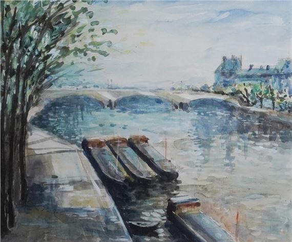 J. Colletti | Boats on the Seine (20th Century) | MutualArt