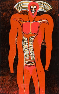 Shaka the God by Cecil Skotnes, 1973