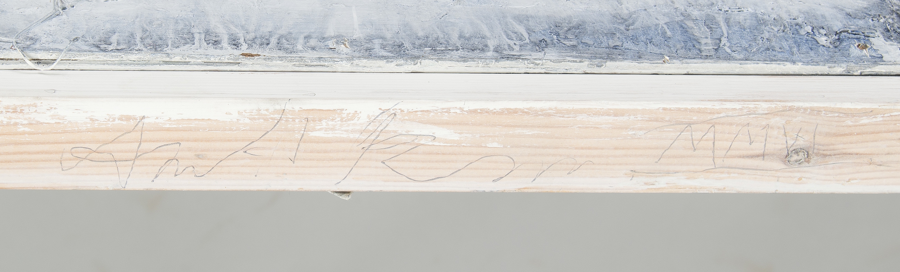 Artwork by Antti Ruuhela, "MMVI", Made of Oil and metal wire on panel/wood board