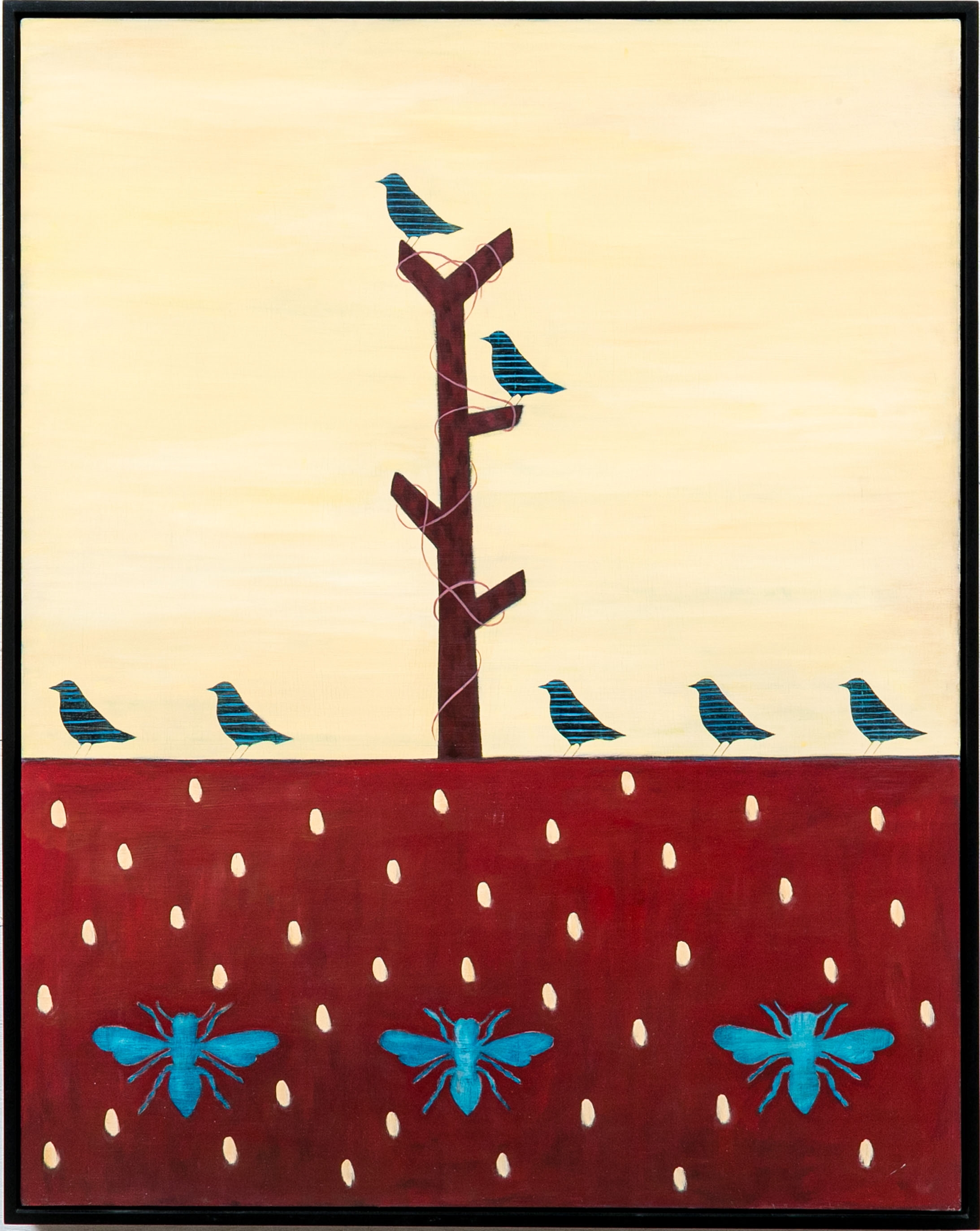 Artwork by Diane Horton, "Simple Entanglement", Made of oil and wax on panel