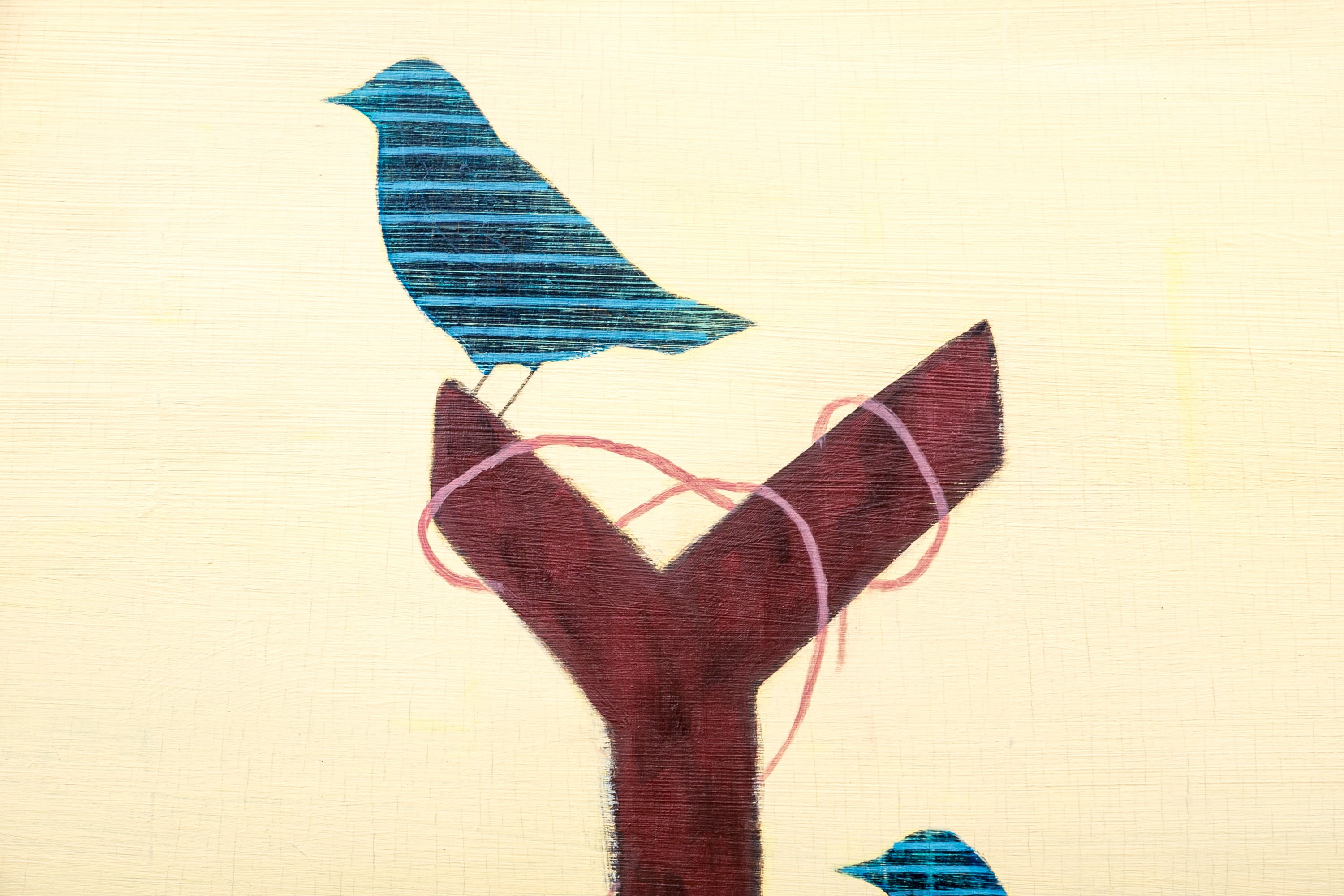 Artwork by Diane Horton, "Simple Entanglement", Made of oil and wax on panel