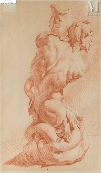 Étude d’un décor marin d’après une sculpture - Cornelis Joseph d'Heur