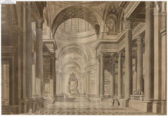L’intérieur de Sainte-Geneviève, futur Panthéon français - Jacques-Germain Soufflot