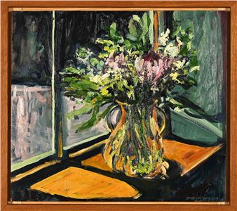 Still Life with Flowers on a Windowsill - Jonathan Stone