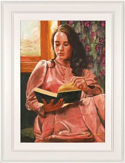 Woman Reading a Book by Danie Cronje