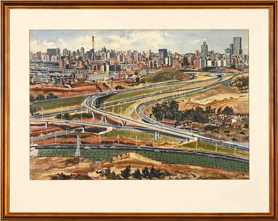 Johannesburg View by Fred Bauer, dated 1973