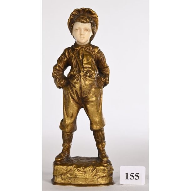 Artwork by S. Omerth, OMERTH S. RADIATOR CAP in bronze and chryselephantine... - Lot 155 - Herbette, Made of bronze