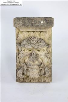 A carved bathstone corbel probably by Andrew Swinley - Andrew Swinley