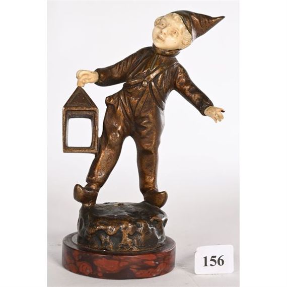 OMERTH S. RADIATOR CAP in bronze and chryselephantine... - Lot 156 - Herbette by S. Omerth