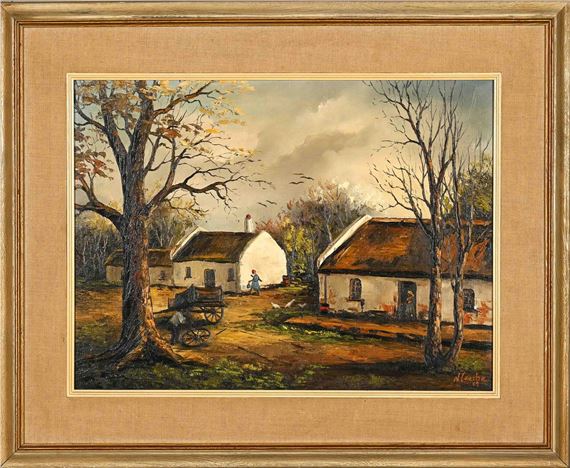 Cape Dutch Farmyard by Nico Coertze, dated 1969