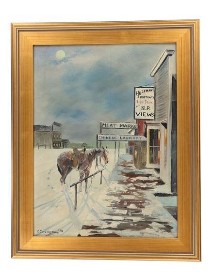 Crazy Horse Saloon, by Clarence Basil Cuts-the-rope, circa 1975